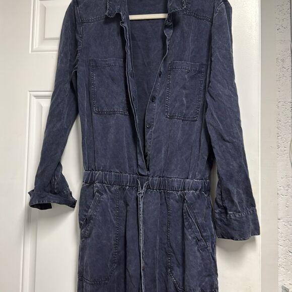 Women's Navy Jumpsuit - Young Fabulous & Broke Flightsuit - Small - NWOT - Picture 3 of 5